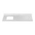 Fine Fixtures 72" Solid White Sintered Stone Vanity Countertop - Removable Backsplash - For Single Left Sink