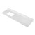 Fine Fixtures 72" Solid White Sintered Stone Vanity Countertop - Removable Backsplash - For Single Left Sink