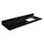 Fine Fixtures 72" Black Carrara Sintered Stone Vanity Countertop - Removable Backsplash - For Single Right Sink