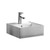 Fine Fixtures VE1616SW Square Vessel Sink 15 3/4 Inch X 15 3/4 Inch Single Hole - White