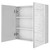 Fine Fixtures 24 Inch X 24 Inch Steel Medicine Cabinet 3 Door - SM2424-3