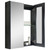 Fine Fixtures Vdara Medicine Cabinet 24 Inch Wide - Black Straight Grain - VDMC24BL
