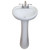 Fine Fixtures 4"Cc 20 X 17 Prestige Pedestal Lavatory sink - White - PR2017W