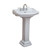Fine Fixtures RS22W8 Roosevelt Pedestal Sink 22" Wide White Color 8" CC