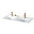 Fine Fixtures Vanity Top with Sink & Countertop 48" X 18" - White Double Bowl - VT4818DBW