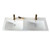Fine Fixtures VT4818DBW Vanity Top with Sink & Countertop 48" X 18" - White Double Bowl