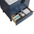 Fine Fixtures Venezian Vanity Cabinet 24" Wide - Navy Blue With Black Handle - VN24NB