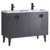 Fine Fixtures Venezian Vanity Cabinet 48" Wide - Rock Grey With Black Handle - VN48RG