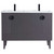 Fine Fixtures Venezian Vanity Cabinet 48" Wide - Rock Grey With Black Handle - VN48RG