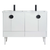 Fine Fixtures Venezian Vanity Cabinet 48" Wide - Matte White With Black Handle - VN48WH