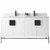 Fine Fixtures Shawbridge Vanity Cabinet 60" Wide - White With Black Hardware - SH60WH