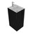 Fine Fixtures Springhill Pedestal Sink - Solid Surface Collection - Matte Black - 15 inch - SP1518BL