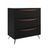Lucena Arco Three Drawer Vanity Cabinet Only 40" W x 34" H x 18" D - Black Color - 88568
