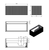 Lucena Bari Single Drawer Wall Mounted Floating Vanity Cabinet Only, for Left Side Sink 40" W x 16" H x 18" D - Grey/Ceniza Color - 87509