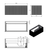 Lucena Bari Single Drawer Wall Mounted Floating Vanity Cabinet Only, for Left Side Sink 40" W x 16" H x 18" D - Black Color - 70841