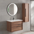 Lucena Sonik Two Drawer Wall Mount Vanity With Graphite Handles 24" W x 22" H x 18" D - Grey/Ceniza Color - 72047