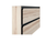 Lucena Cordoba Two Drawer Wall Mount Vanity, Left Side Bowl 40" W x 22" H x 18" D - Aliso Color with Black Interior - 71825