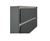 Lucena Cordoba Two Drawer Wall Mount Vanity, Left Side Bowl 40" W x 22" H x 18" D - Grey/Ceniza Color with Aliso Interior - 71838