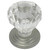 Laurey 82059 1" Acrystal Knob - Acrylic Satin W/ Pewter Base