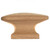 Laurey 32301 1 1/2" Au Natural Wood Square Knob