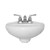 Fine Fixtures WH1111W 4"cc Corner Wall Hung Sink 11"X16" - White