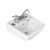 Fine Fixtures 4"cc Wall Hung Sink 12.4"X11" - Biscuit - WH1211BI