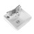Fine Fixtures 4"cc Wall Hung Sink 12.4"X11" - White With Bracket - WH1211W