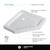 Fine Fixtures Acrylic Shower Base 42" X 42" White - Neo Angle Threshold - SBA4242W-NA