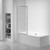 Fine Fixtures Fixed Full Frame Tub Panel - 34" X 58" - Polished Chrome - TDF2-34PC