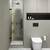 Fine Fixtures Hinged Frameless Shower Door - 24" X 74" - Black Hardware - SDH1-24BL