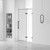 Fine Fixtures Hinged Frameless Shower Door - 60" X 74" - Black Hardware - SDH1-60BL