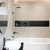 Fine Fixtures Pivot Frameless Tub Panel - 28" X 58" - Black Hardware - TDP1-28BL