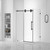 Fine Fixtures Sliding Frameless Rectangle Shower Enclosure - 60" X 36 - Black Hardware - SER1-60BL