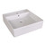Fine Fixtures Square Vessel Sink 18.25" X 18.25" X 5.5" - White Single Hole - VE2020W1