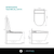 Fine Fixtures Wall Hung Smart Toilet Bowl - White - SWT1W