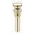 Fine Fixtures Pop Up Drain With Strainer Basket and Overflow - Satin Brass Finish - PUB11SB