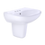 TOTO® Supreme® Oval Wall-Mount Bathroom Sink with CEFIONTECT and Shroud for 4 Inch Center Faucets, Cotton White - LHT241.4G#01