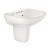 TOTO® Supreme® Oval Wall-Mount Bathroom Sink with CEFIONTECT and Shroud for 4 Inch Center Faucets, Colonial White - LHT241.4G#11