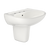 TOTO® Supreme® Oval Wall-Mount Bathroom Sink with CEFIONTECT and Shroud for 8 Inch Center Faucets, Colonial White - LHT241.8G#11