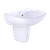TOTO® Supreme® Oval Wall-Mount Bathroom Sink with CeFiONtect™ and Shroud for Single Hole Faucets, Cotton White - LHT241G#01