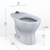 TOTO® TORNADO FLUSH® Commercial Flushometer Floor-Mounted Toilet with CEFIONTECT, Elongated,  Cotton White - CT725CUG#01
