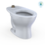 TOTO® TORNADO FLUSH® Commercial Flushometer Floor-Mounted Universal Height Toilet with CEFIONTECT, Elongated,  Cotton White - CT725CUFG#01