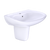 TOTO® Prominence® Oval Wall-Mount Bathroom Sink with CeFiONtect and Shroud for Single Hole Faucets, Cotton White - LHT242G#01