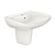 TOTO® Prominence® Oval Wall-Mount Bathroom Sink with CeFiONtect and Shroud for Single Hole Faucets, Colonial White - LHT242G#11