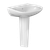TOTO® Prominence® Oval Basin Pedestal Bathroom Sink with CeFiONtect™ for Single Hole Faucets, Cotton White - LPT242G#01