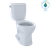 TOTO® Entrada™ Two-Piece Round 1.28 GPF Universal Height Toilet, Cotton White - CST243EF#01