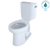 TOTO® Entrada Two-Piece Elongated 1.28 GPF Universal Height Toilet with Right-Hand Trip Lever, Cotton White - CST244EFR#01