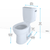 TOTO® Entrada Two-Piece Round 1.28 GPF Universal Height Toilet with Right-Hand Trip Lever, Cotton White - CST243EFR#01