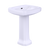 TOTO® Guinevere® 24-3/8" x 19-7/8" Rectangular Pedestal Bathroom Sink for Single Hole Faucets, Cotton White - LPT972#01