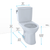 TOTO® Drake® II 1G® Two-Piece Round 1.0 GPF Universal Height Toilet with CEFIONTECT, Cotton White - CST453CUFG#01